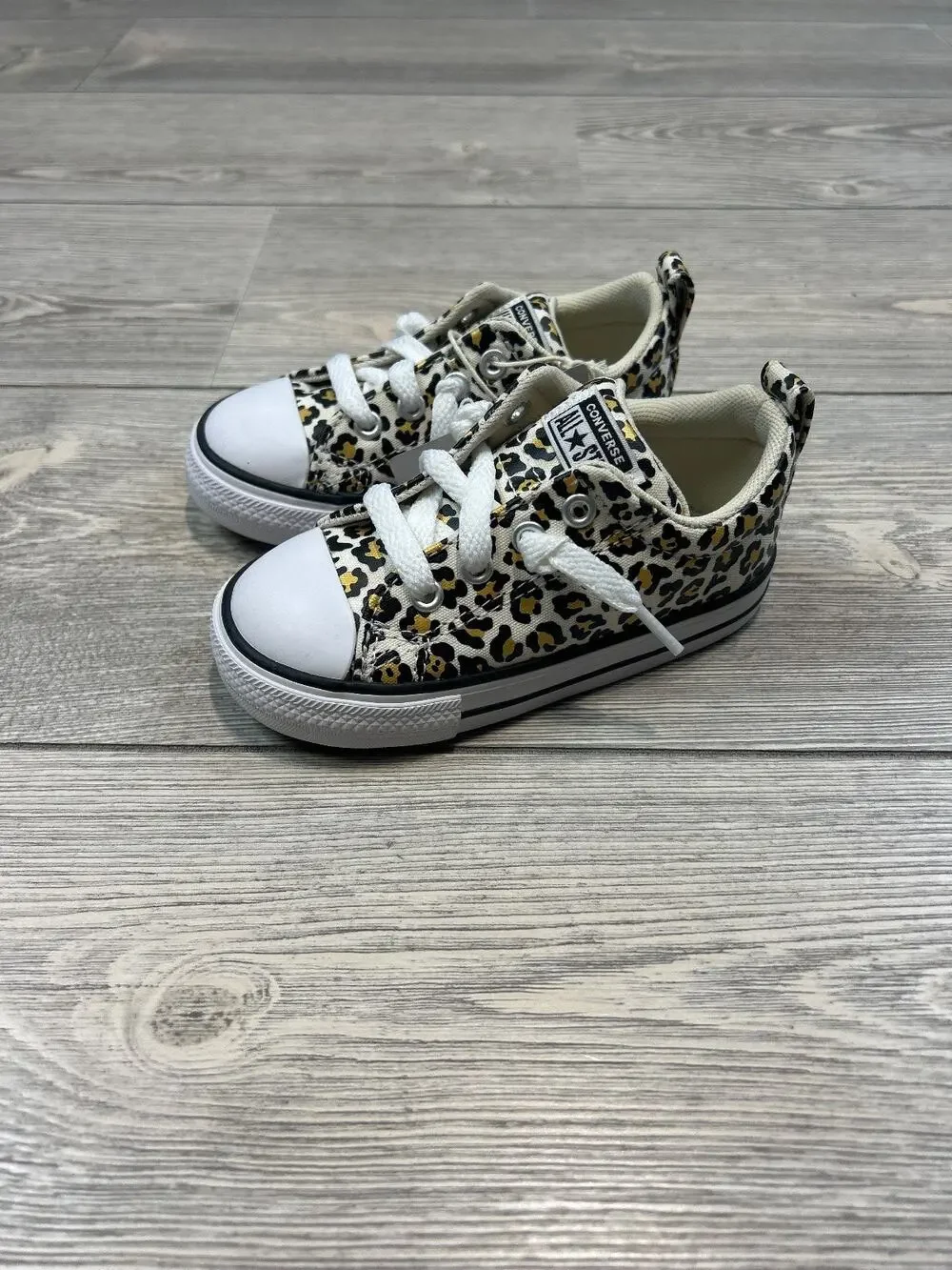 Converse Toddler Street Low Slip-On Cheetah Sneakers Light Brown 7 NWT